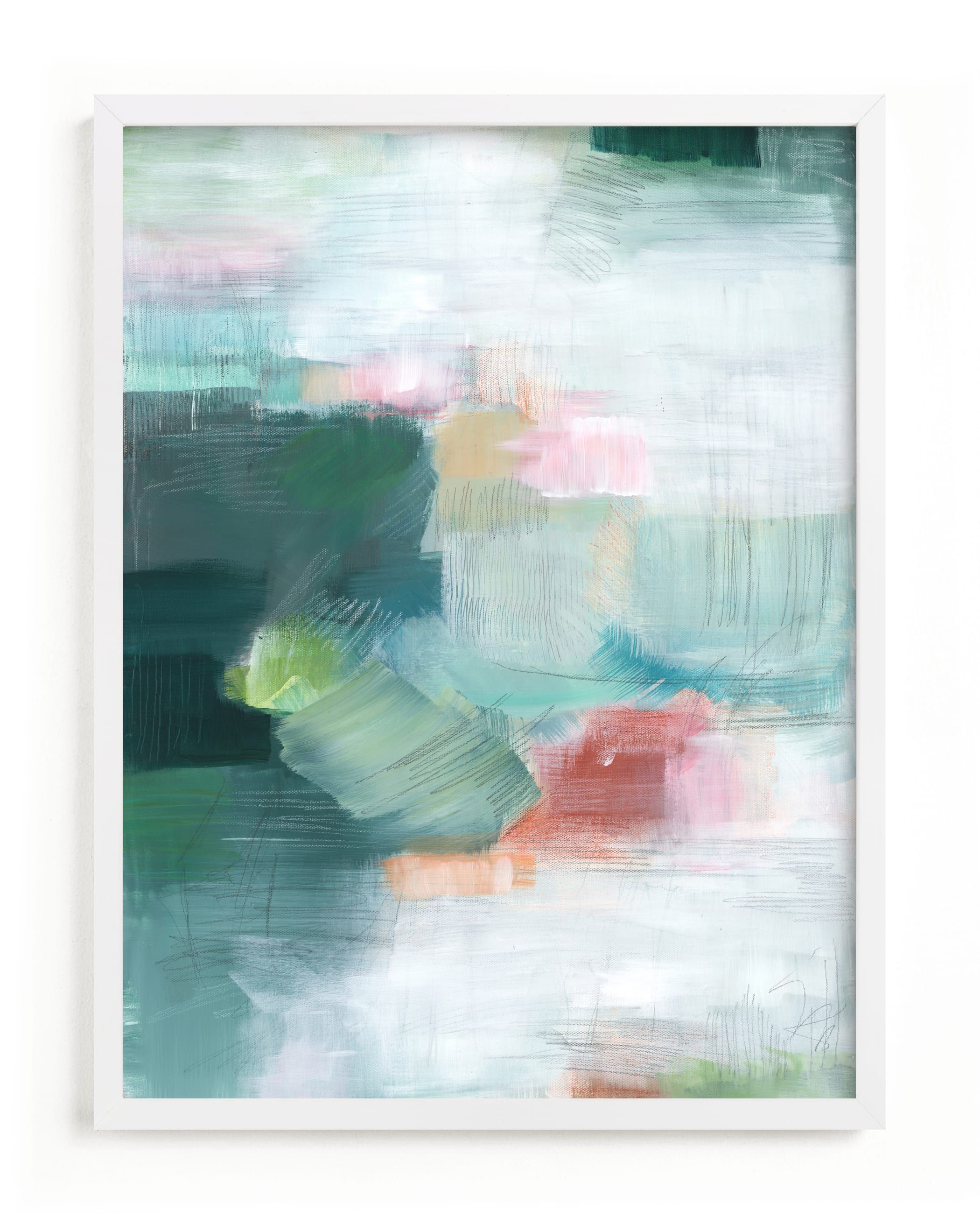 "Cascading Forest II" - Painting Limited Edition Art Print by AlisonJerry. | Minted