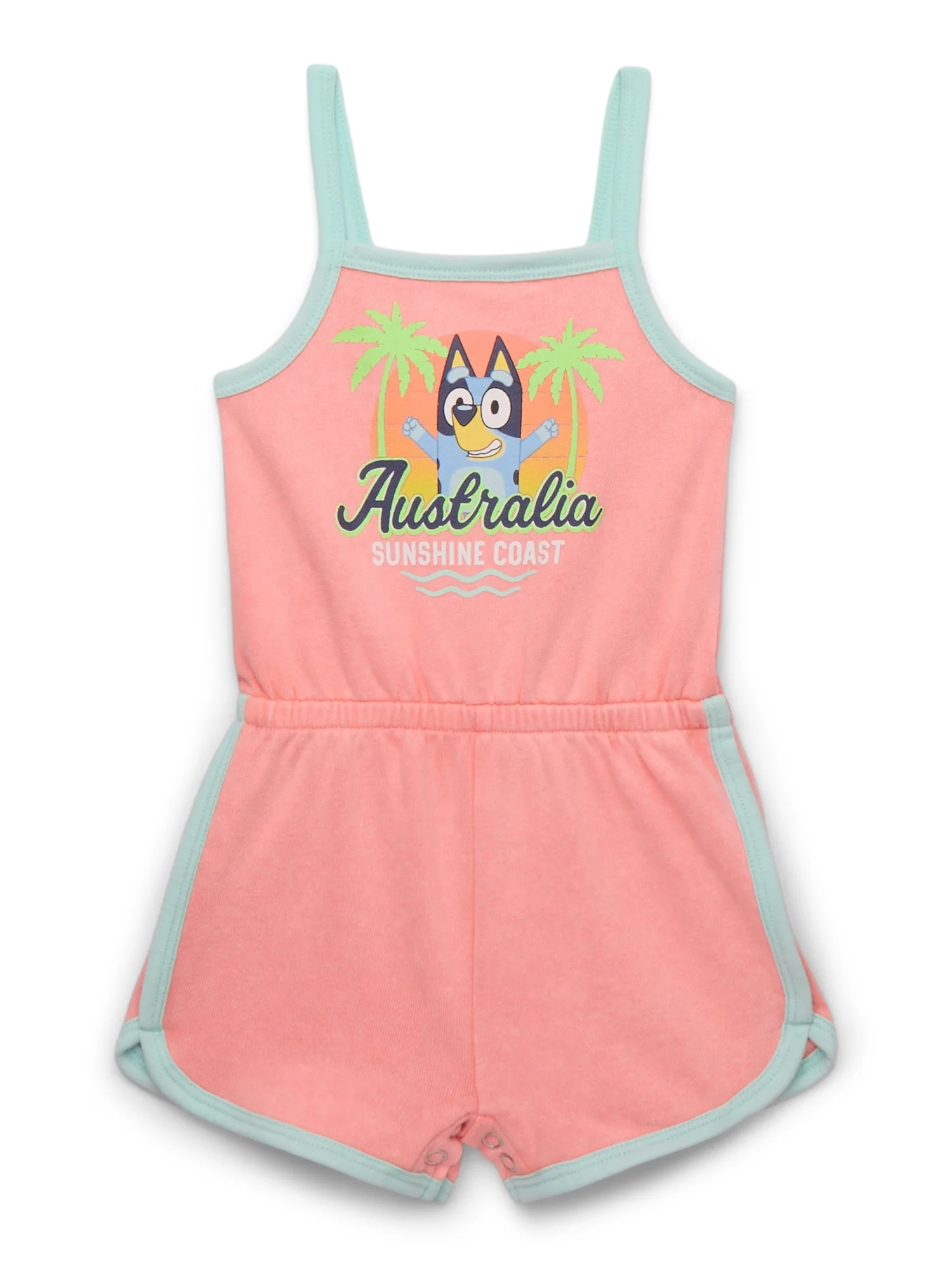 Bluey Toddler Girls' Sleeveless Graphic Romper, Sizes 12M-5T | Walmart (US)