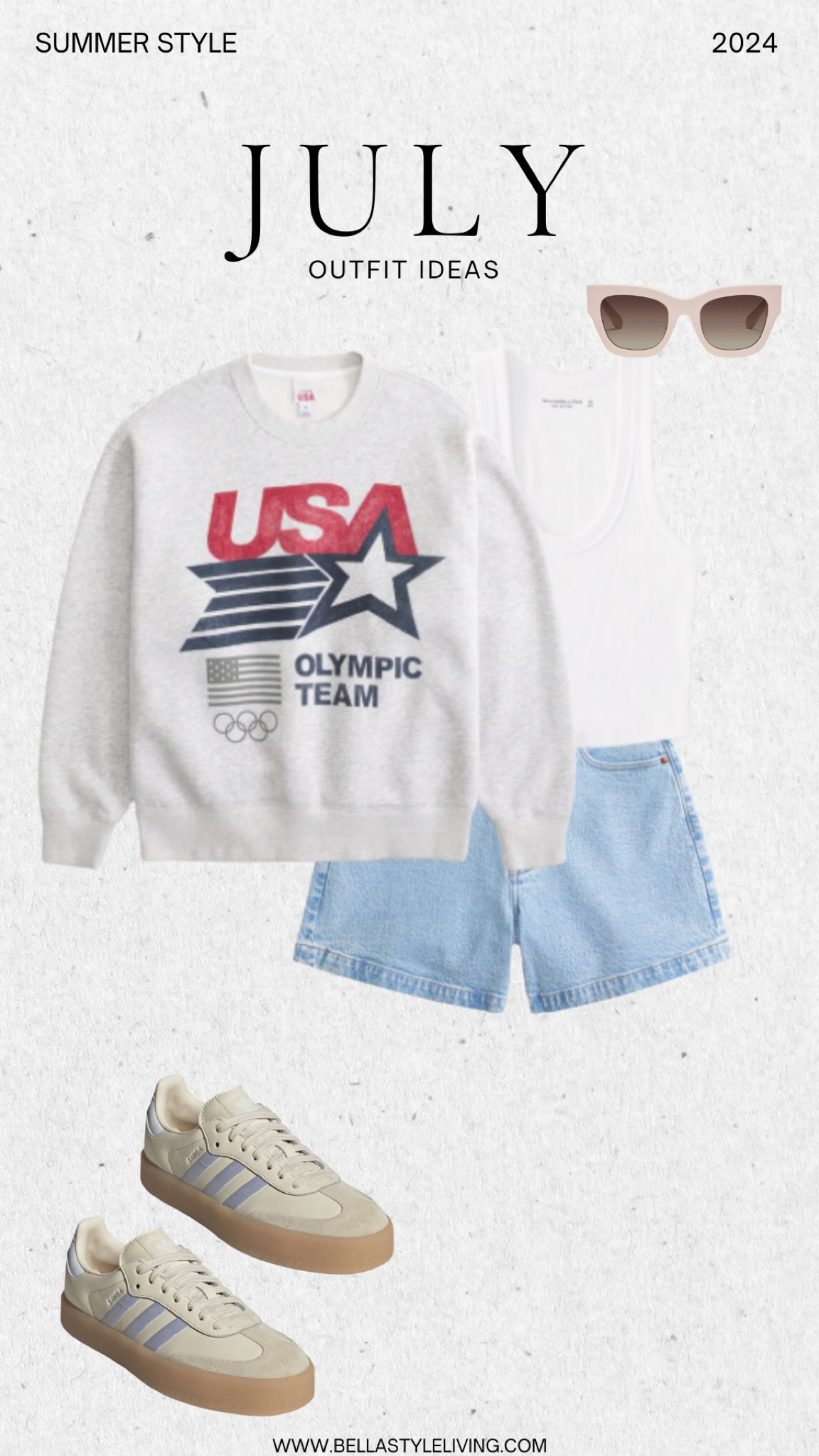 Olympics outfits | summer outfit ideas | jean shorts | adidas sambae 

#LTKxNSale #LTKSummerSales #LTKFindsUnder100