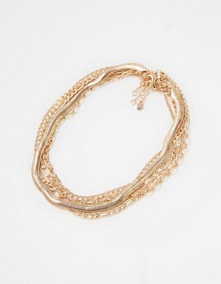 AEO Gold Choker 5-Pack | American Eagle Outfitters (US & CA)