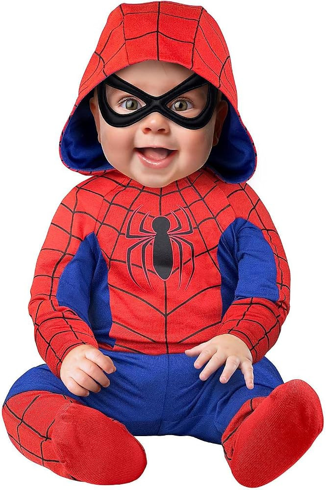 Spirit Halloween Spider-Man Baby Hooded Jumpsuit Costume, Officially Licensed, Superhero Outfit, ... | Amazon (US)