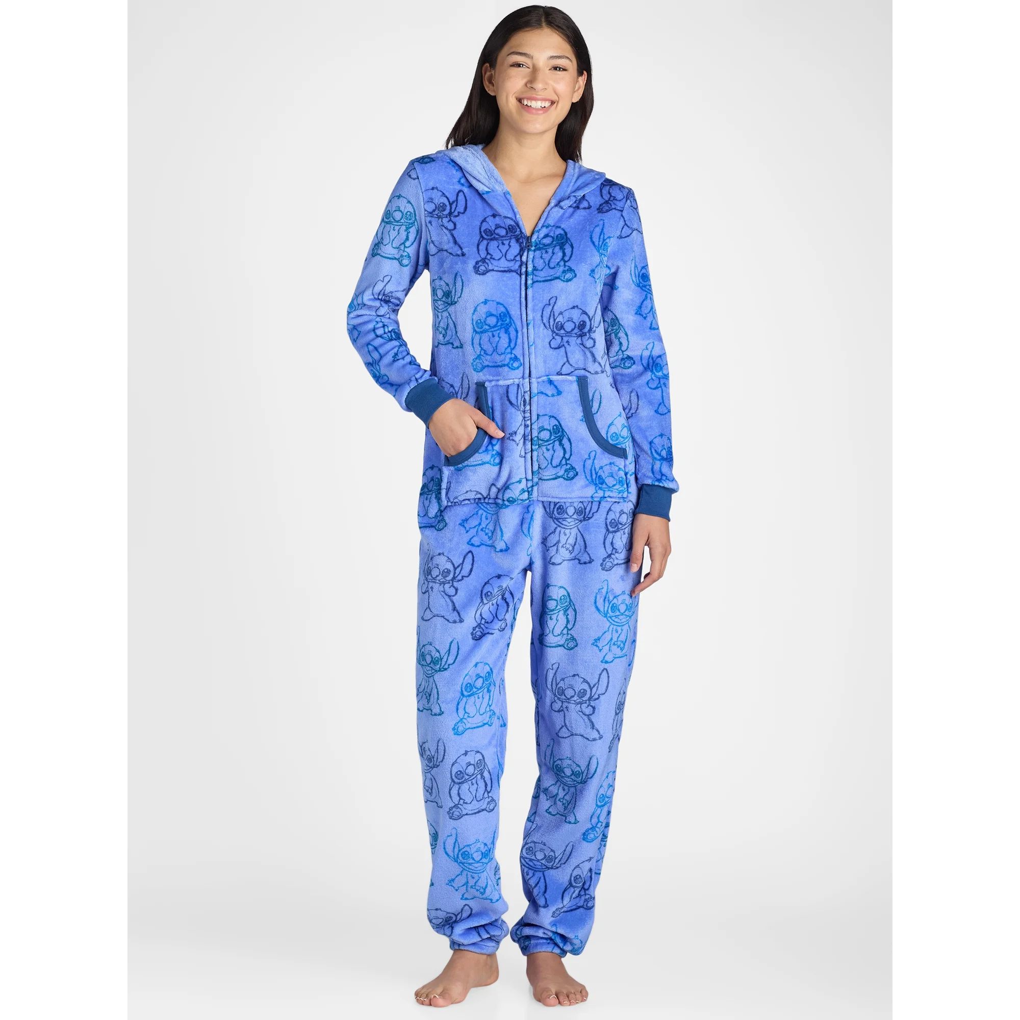 Disney Women’s Stitch Union Suit with Hood, Sizes S-3X - Walmart.com | Walmart (US)