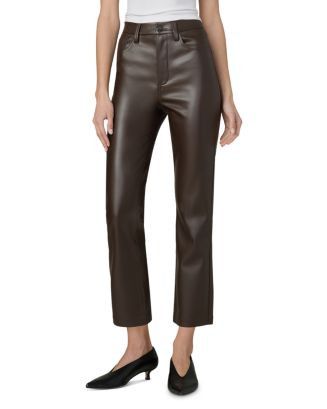 The Lyra Slim Faux Leather Jeans in Dark Chocolate | Bloomingdale's (US)