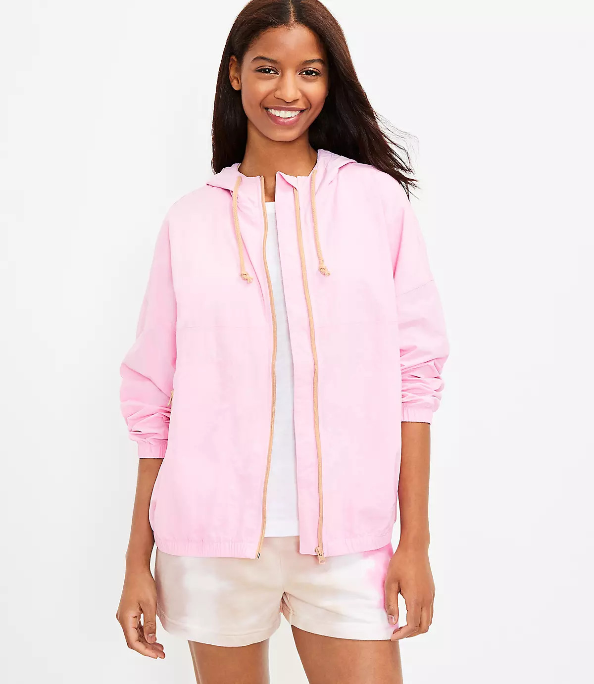Lou & Grey Colorblock Zip Pocket Windbreaker | LOFT | LOFT