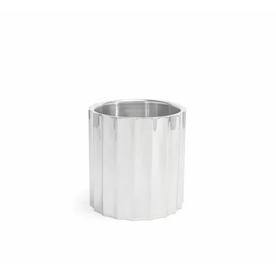 Round Mirrored Stainless Fluted Champagne Bucket | Wayfair North America