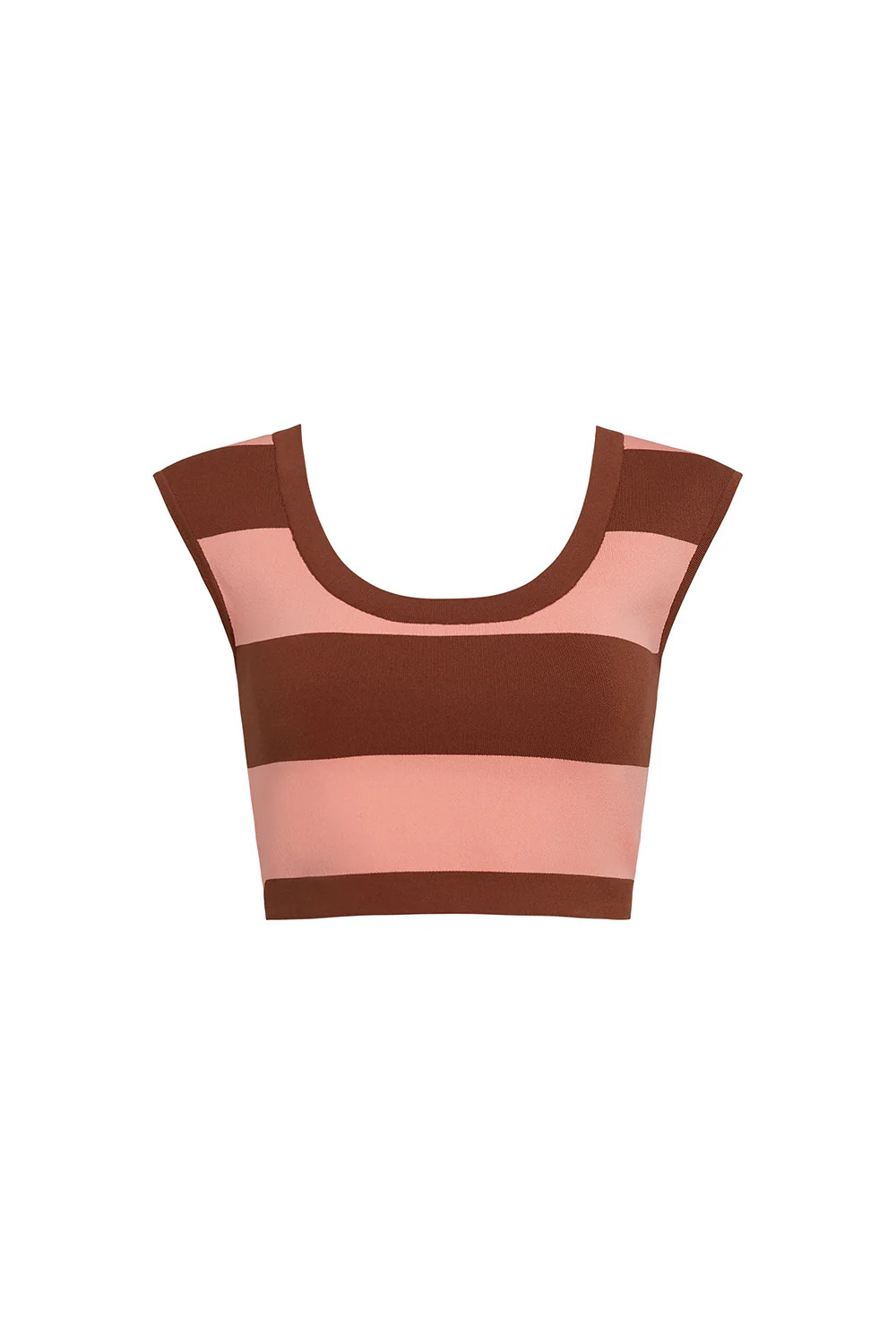 ballet top in pink/tobacco stripe | Tropic of C