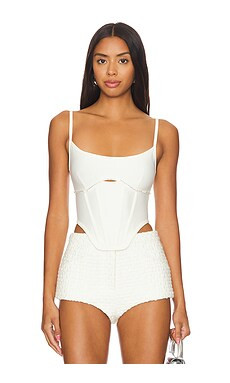 superdown Gia Corset Top in White from Revolve.com | Revolve Clothing (Global)