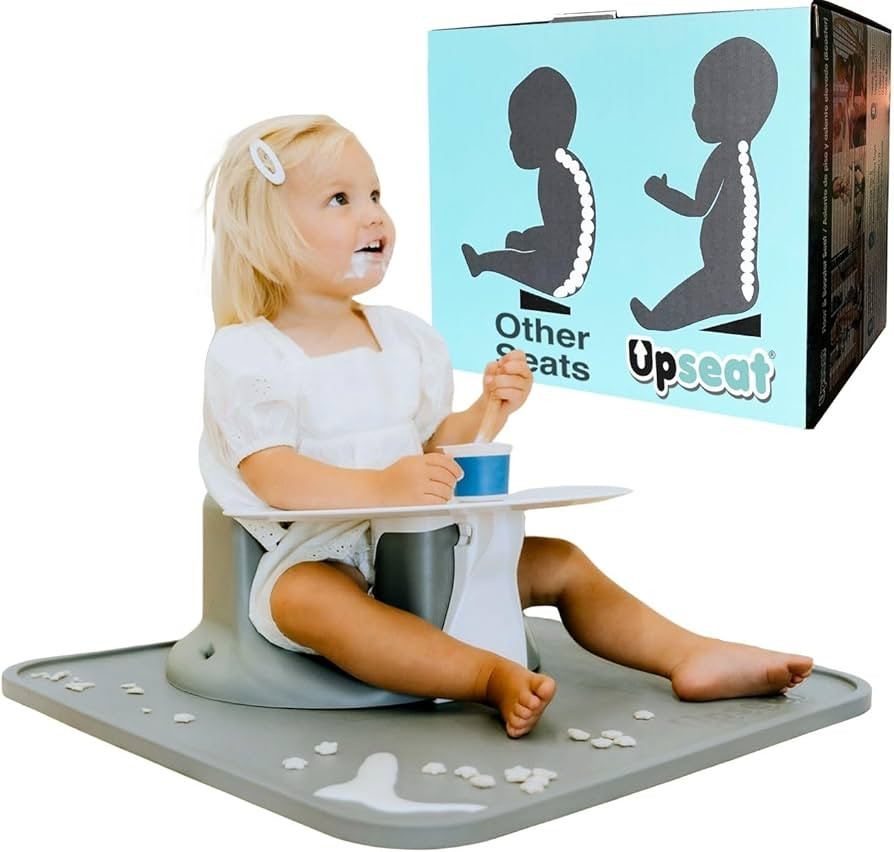 Upseat Ergonomic Baby Seat + Splat Mat, Waterproof, Soft, Spill & Mess Containment Bundle | Amazon (US)
