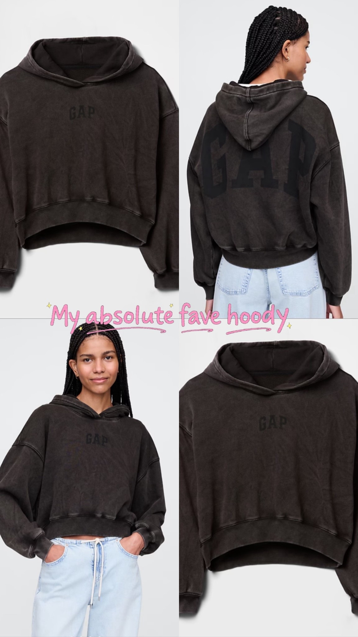 Listen this hoody is comfy, the vintage wash is superb, and the cropped boxy fit is too cute on me. 

#LTKSaleAlert #LTKootd