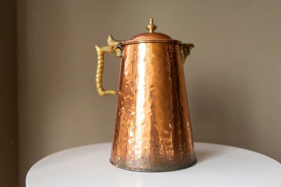 Vintage Handmade Hammered Copper Coffee Carafe | Etsy | Etsy (US)