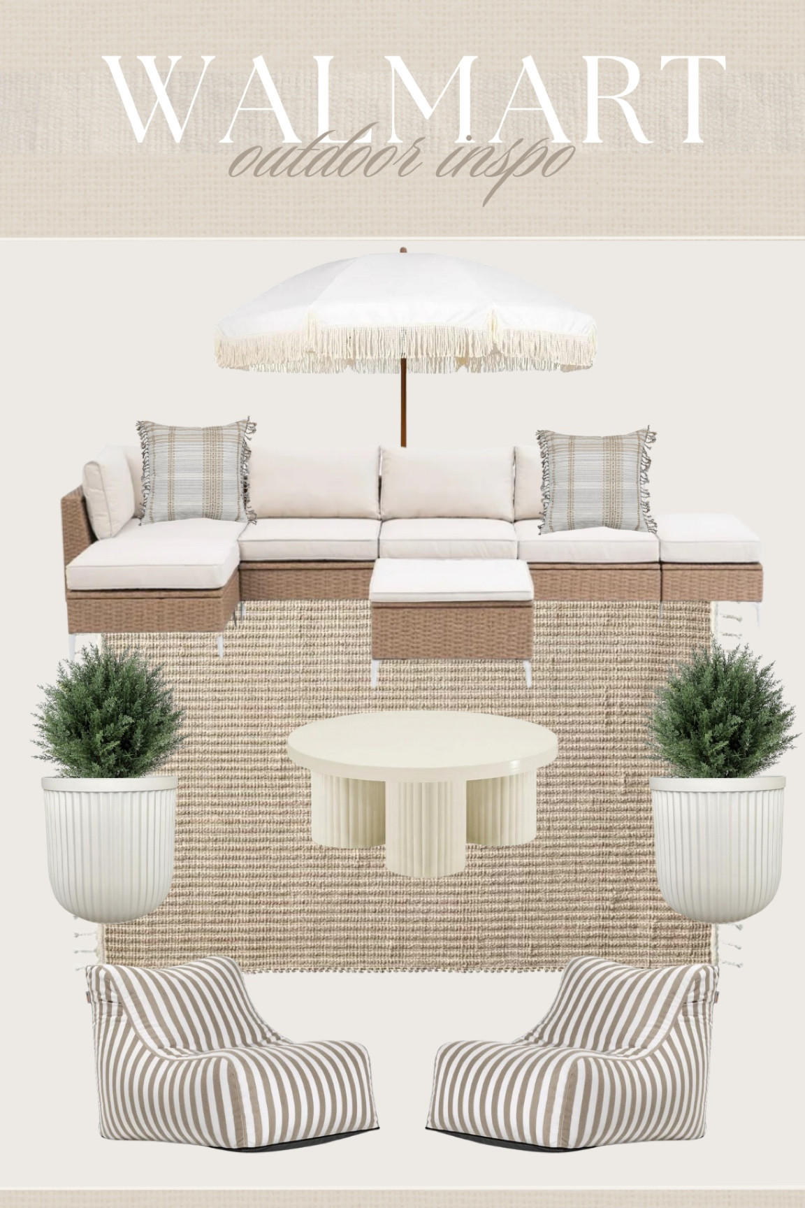 Walmart outdoor finds 😍 ok Walmart I see you 🤌🏼 set up your dream outdoor oasis with these dreamy finds 

#patio #outdoorfurniture #fringeumbrella #outdoorrug #outdoorcoffeetable #planter #fringeumbrella #loungechairs #walmarthome #walmartfinds 

#LTKSaleAlert #LTKSeasonal #LTKHome