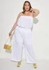 Strapless Cotton Gauze Jumpsuit | Ashley Stewart