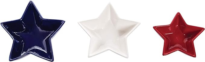 Amazon.com | C&F Home Patriotic Star Serving Dishes Kitchen and Dining Red White and Blue America... | Amazon (US)