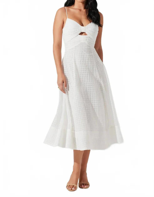 Celina Midi Dress In White | Shop Simon