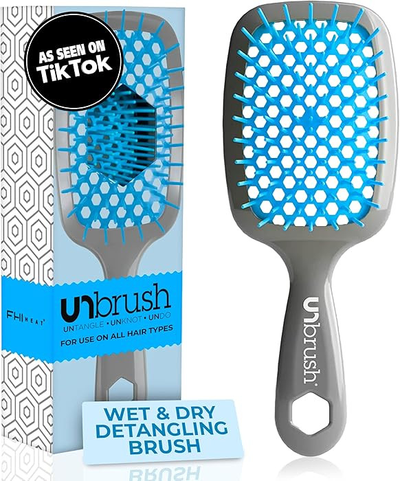 FHI Heat UNbrush Detangling Brush for Pain-Free Brushing on All Wet or Dry Hair Types — Durable... | Amazon (US)