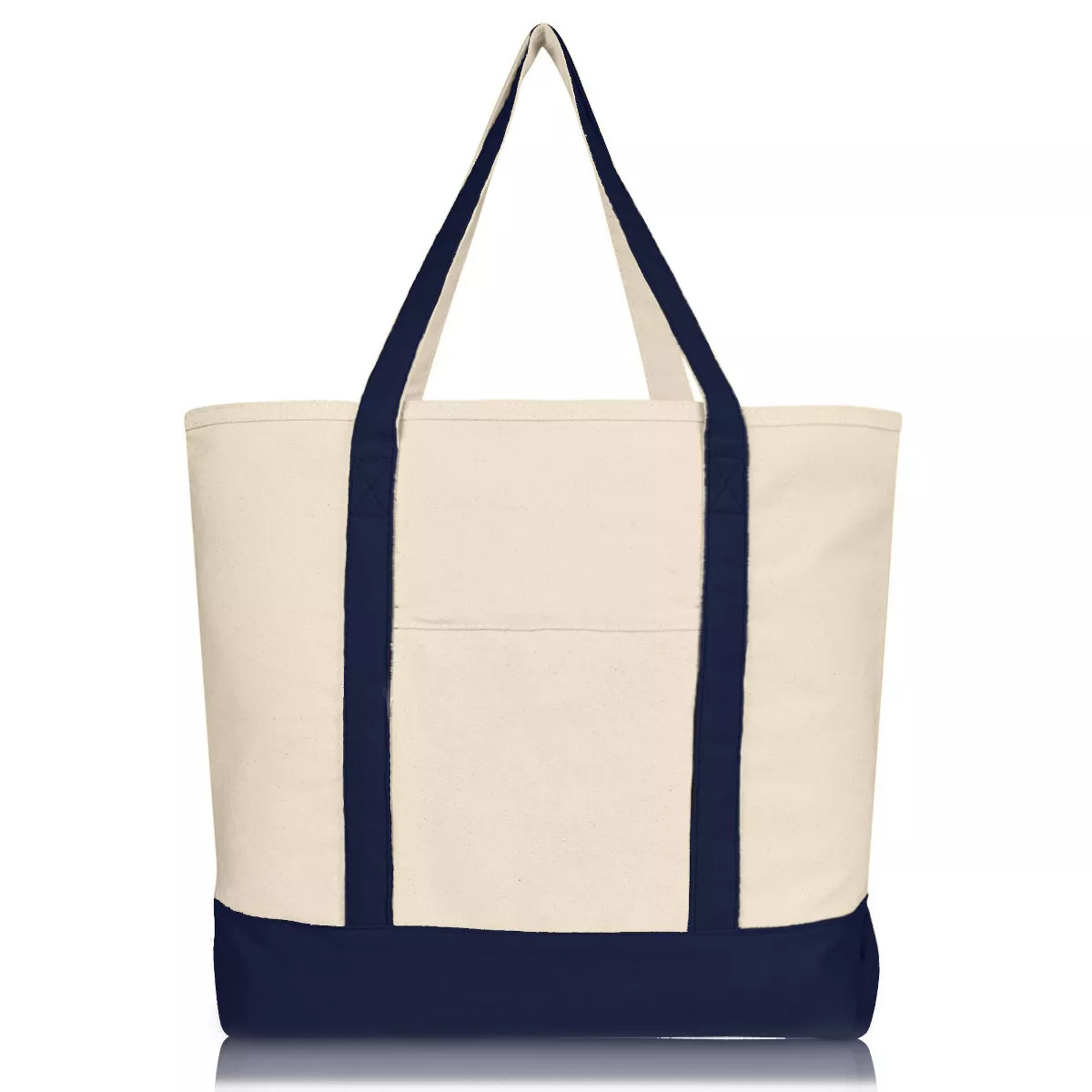 Dalix 22" Cotton Canvas Tote Bag (Zippered Top) | Target