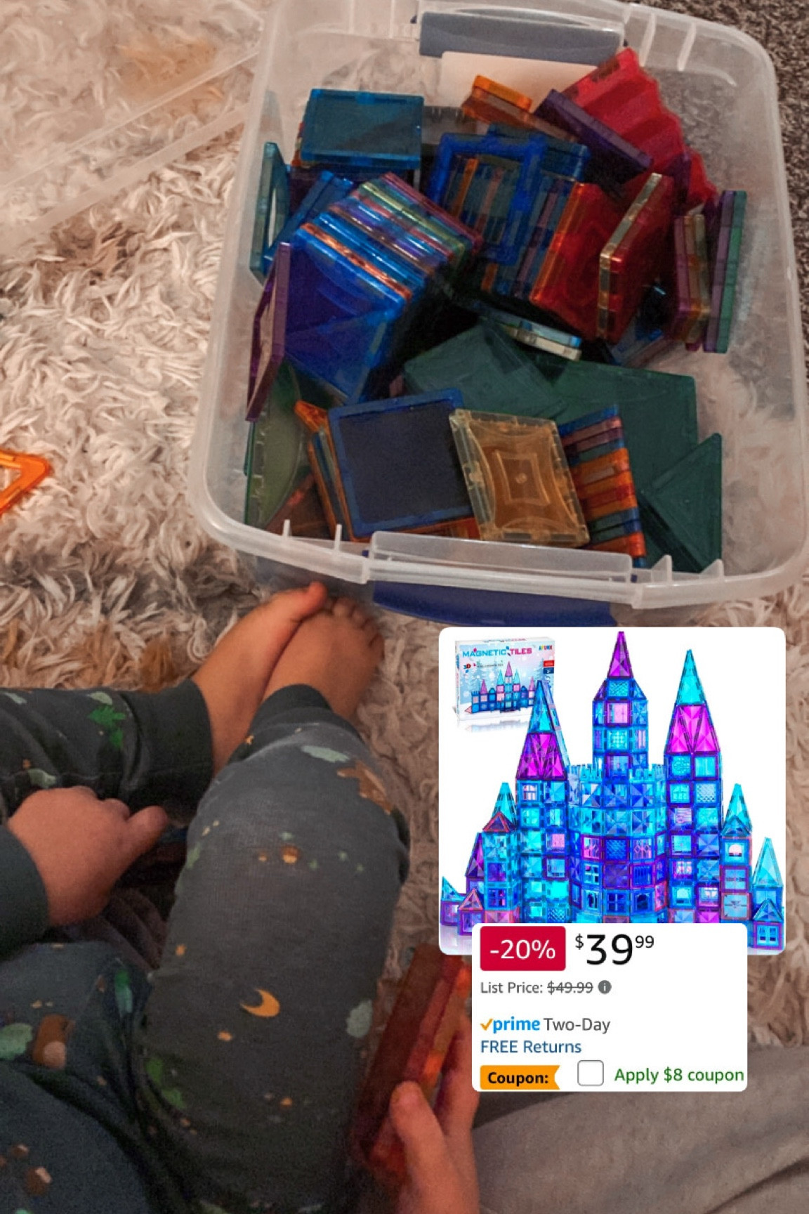 These magna tiles have been played with almost everyday since Christmas. The kids absolutely love them and creating their own designs with them. Grab them now for a great deal!

#LTKFamily #LTKSaleAlert #LTKKids