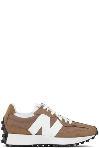 Brown & Beige 327 Sneakers | SSENSE