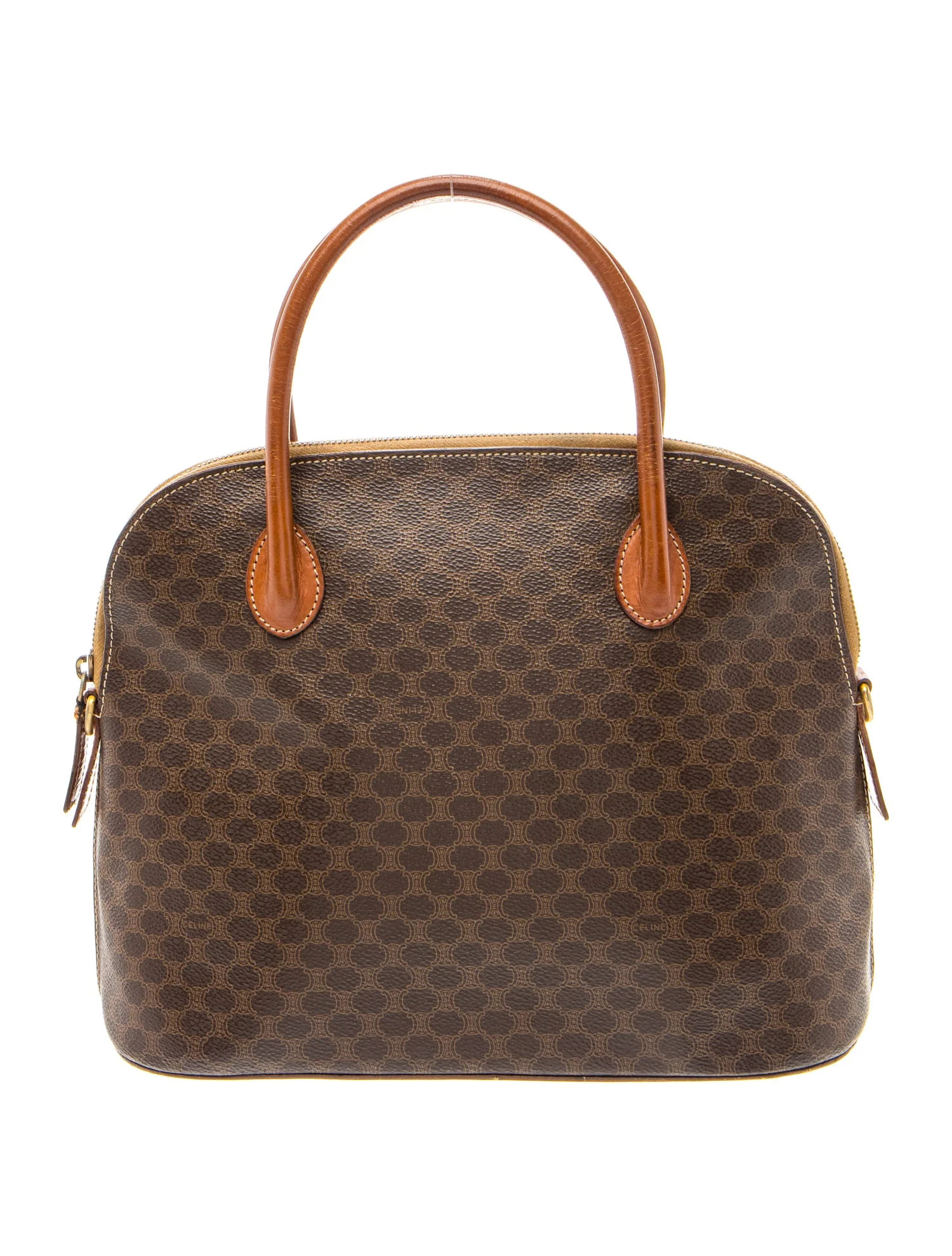 Celine Macadam Top Handle Bag - Brown Handle Bags, Handbags - CEL390410 | The RealReal | The RealReal