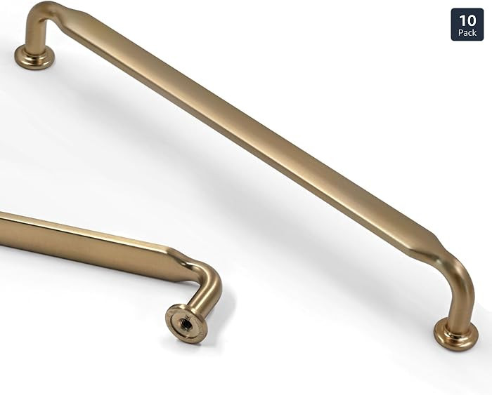 Asidrama 10 Pack 10 Inch(254mm) Champagne Bronze Kitchen Cabinet Handles, Cabinet Pulls Kitchen C... | Amazon (US)