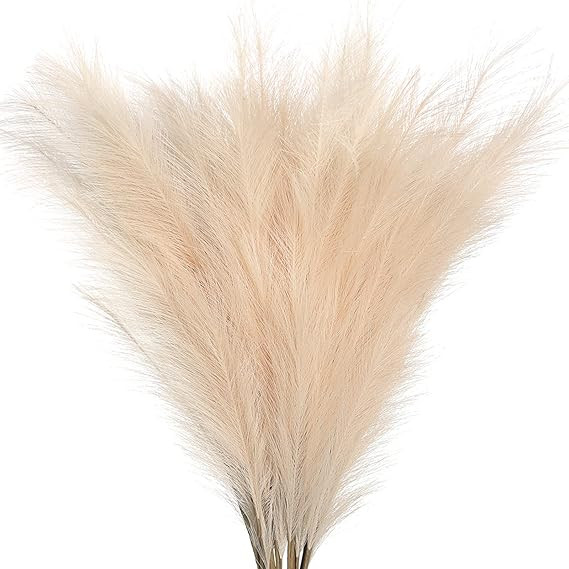 8 PCS Faux Pampas Grass 38"/3.1ft Tall Artificial Pompous Grass Large Fake Pompas Branches Plants... | Amazon (US)