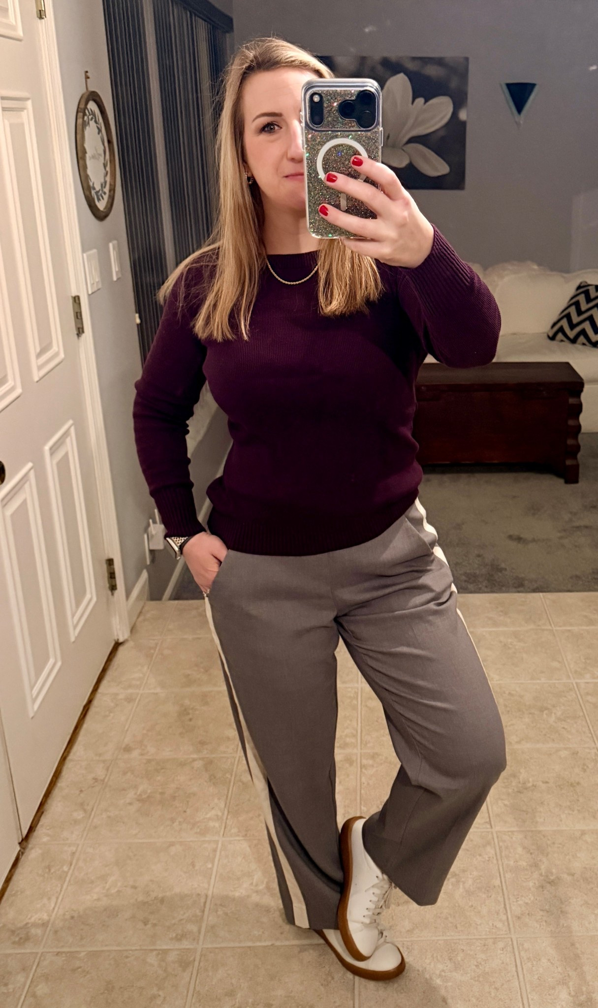 Monday…another work outfit. Love these tuxedo pants  

#LTKootd #LTKOver40 #LTKmomlife