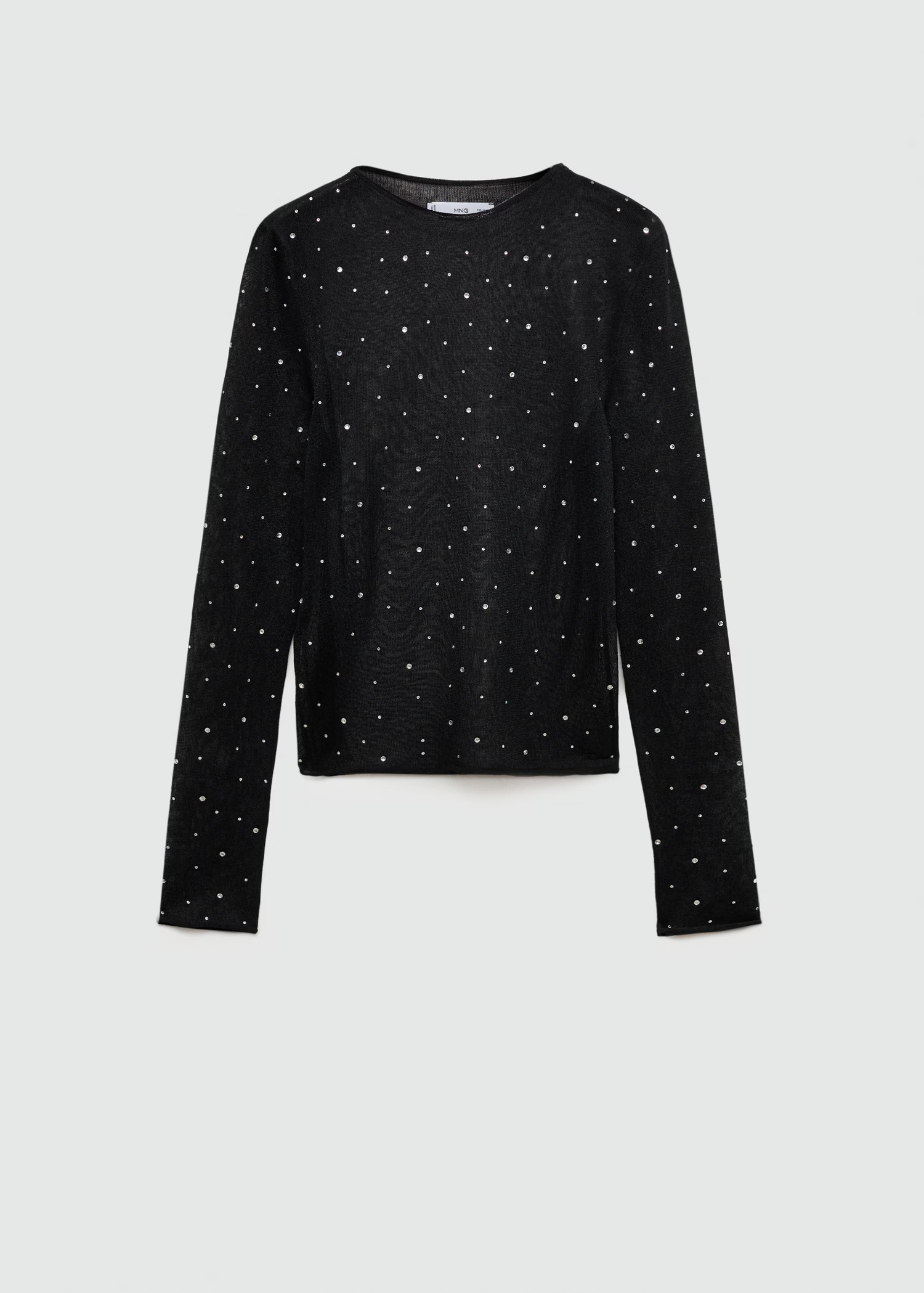Fine rhinestone knit sweater - Women | MANGO USA | MANGO (US)