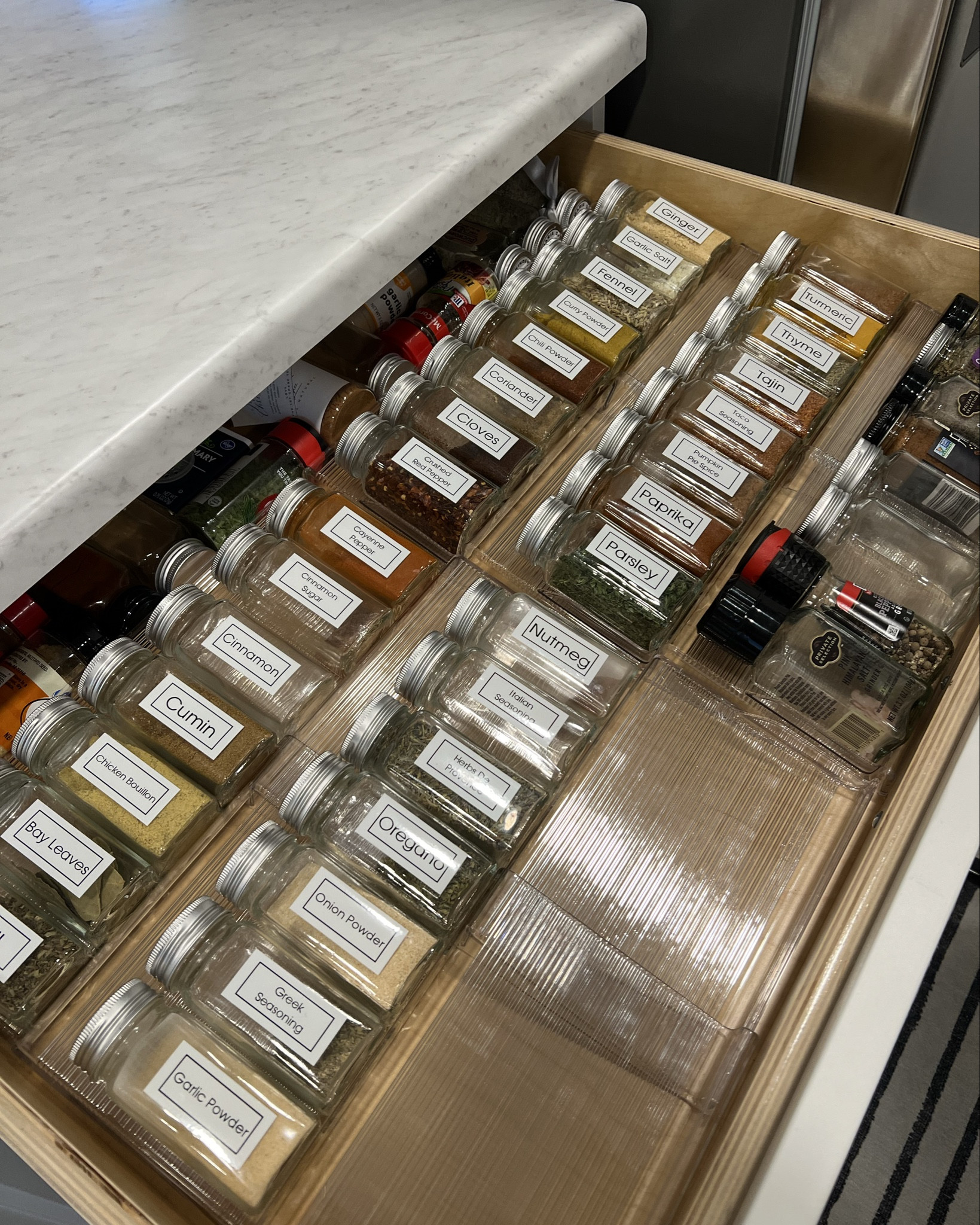 If you don’t have an organized spiced drawer, you should! These jars and expandable tiered shelves are both from Amazon. 

#LTKHome