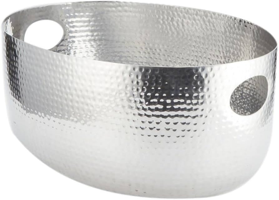 American Metalcraft ATHS14 Hammered Aluminum Beverage Tub, Silver, 16 1/4-Quarts | Amazon (US)