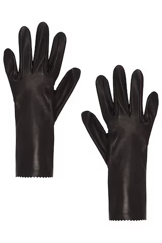 MANOKHI Short Leather Gloves in Brown from Revolve.com | Revolve Clothing (Global)