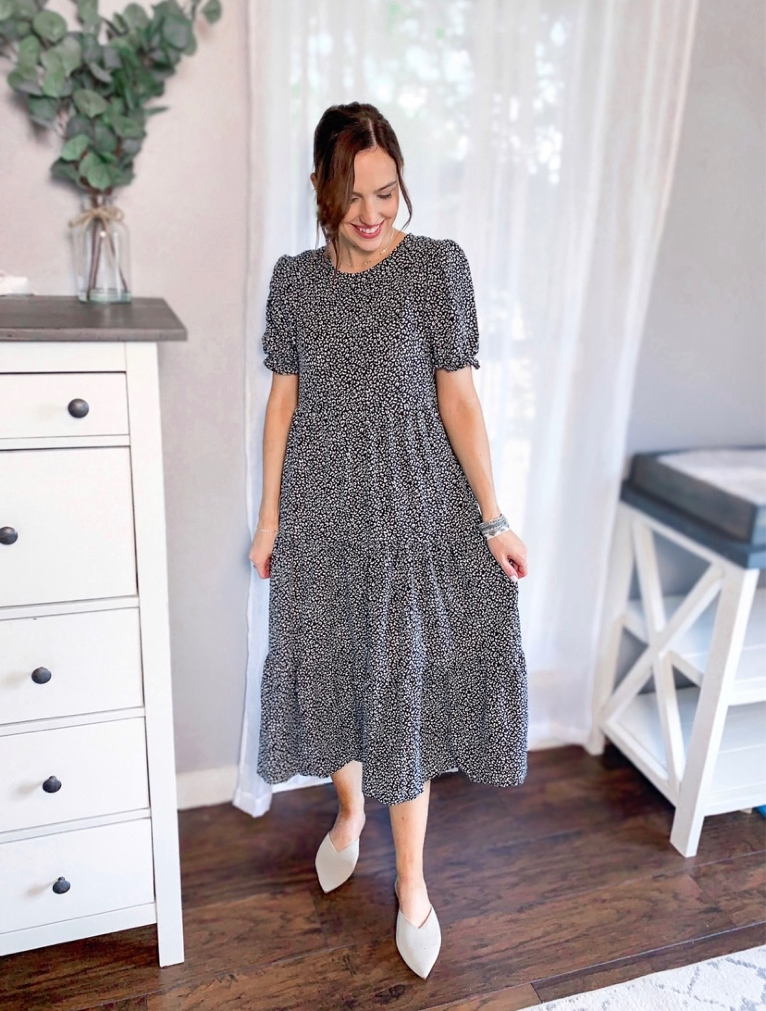 white christmas dresses Christie modest midi dress – JanieLanie