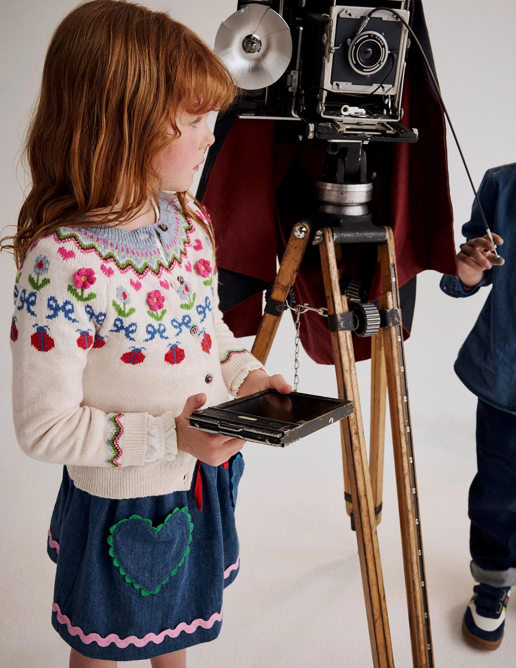 Edie Fair Isle Cardigan-Ecru Marl Flowers | Boden UK