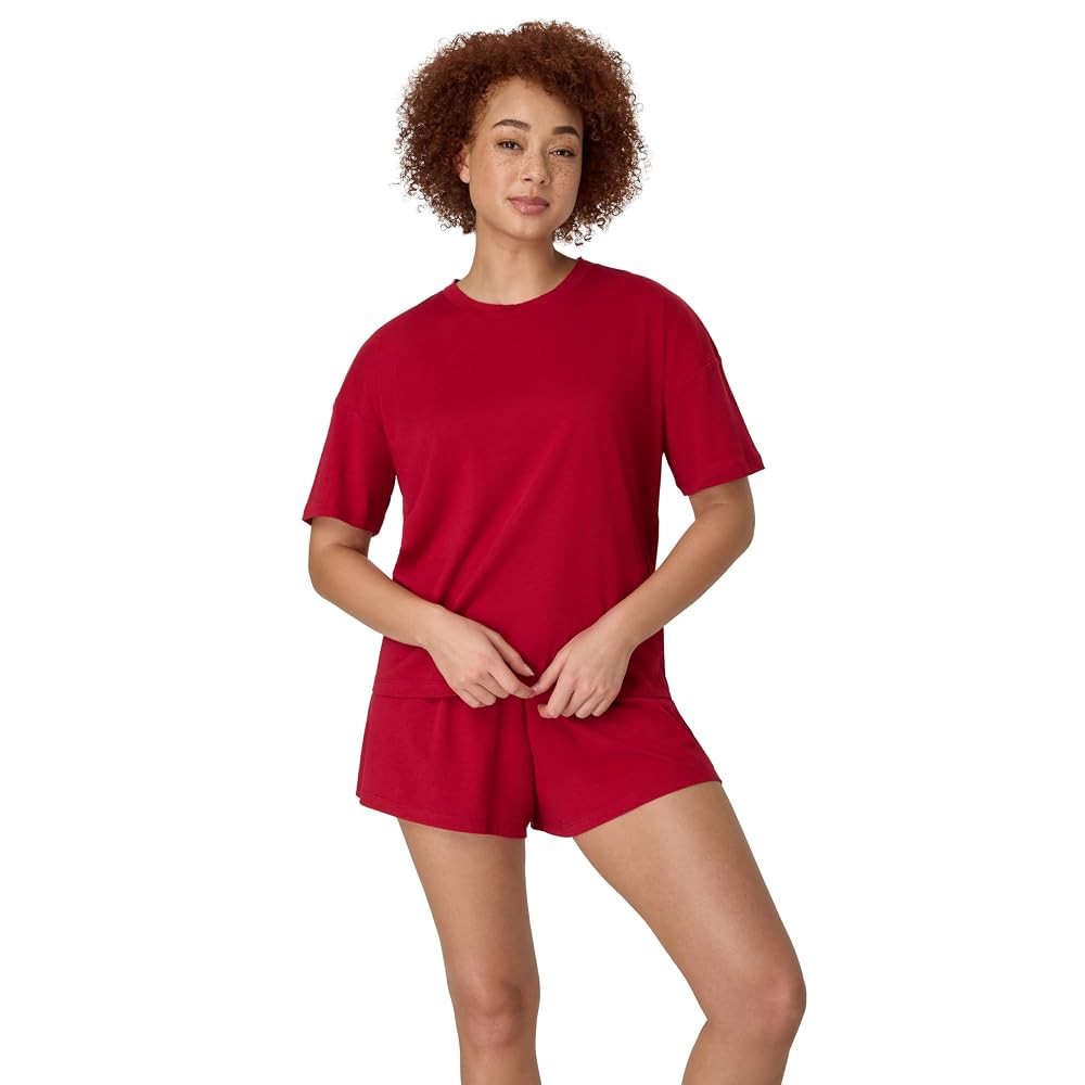 Hanes womens Originals 2 Piece Lounge Set, Comfywear Supersoft Boxy T-shirt & Sleep Shorts Lounge... | Amazon (US)