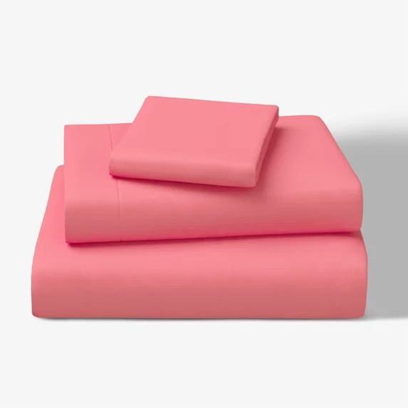 Mainstays Kids Microfiber Bed Sheet Set, Twin, Pink, 3 Pieces | Walmart (US)