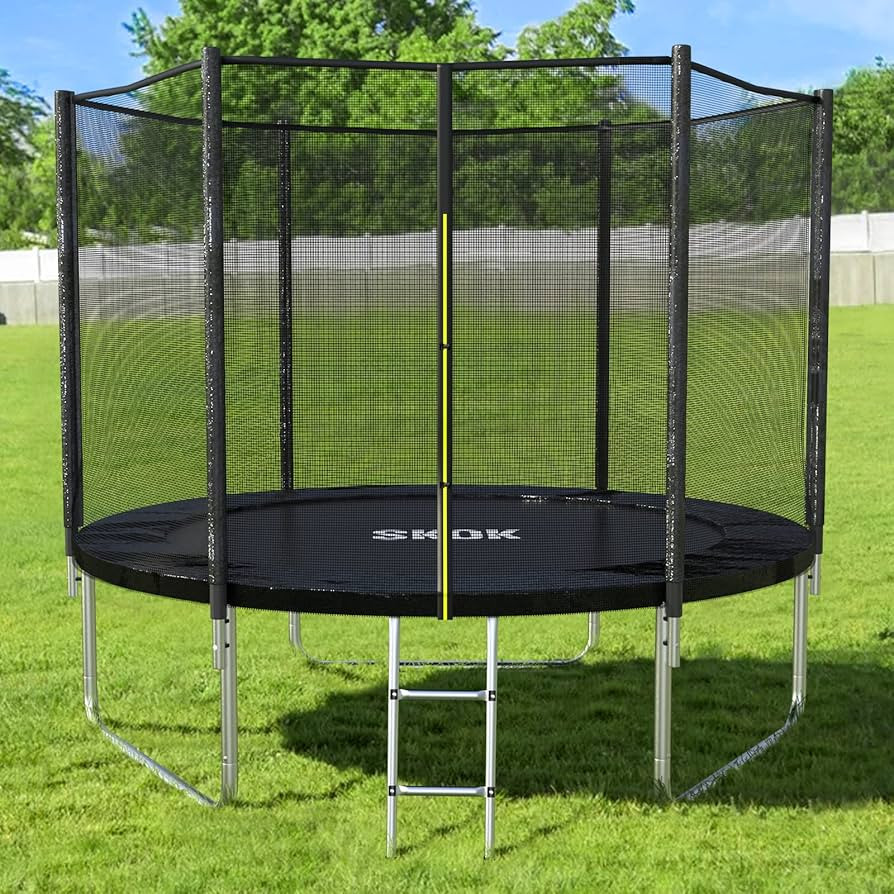 SKOK 8FT 10FT 12FT 14FT 15FT Trampoline with Safety Enclosure, Recreational Trampoline Outdoor fo... | Amazon (US)