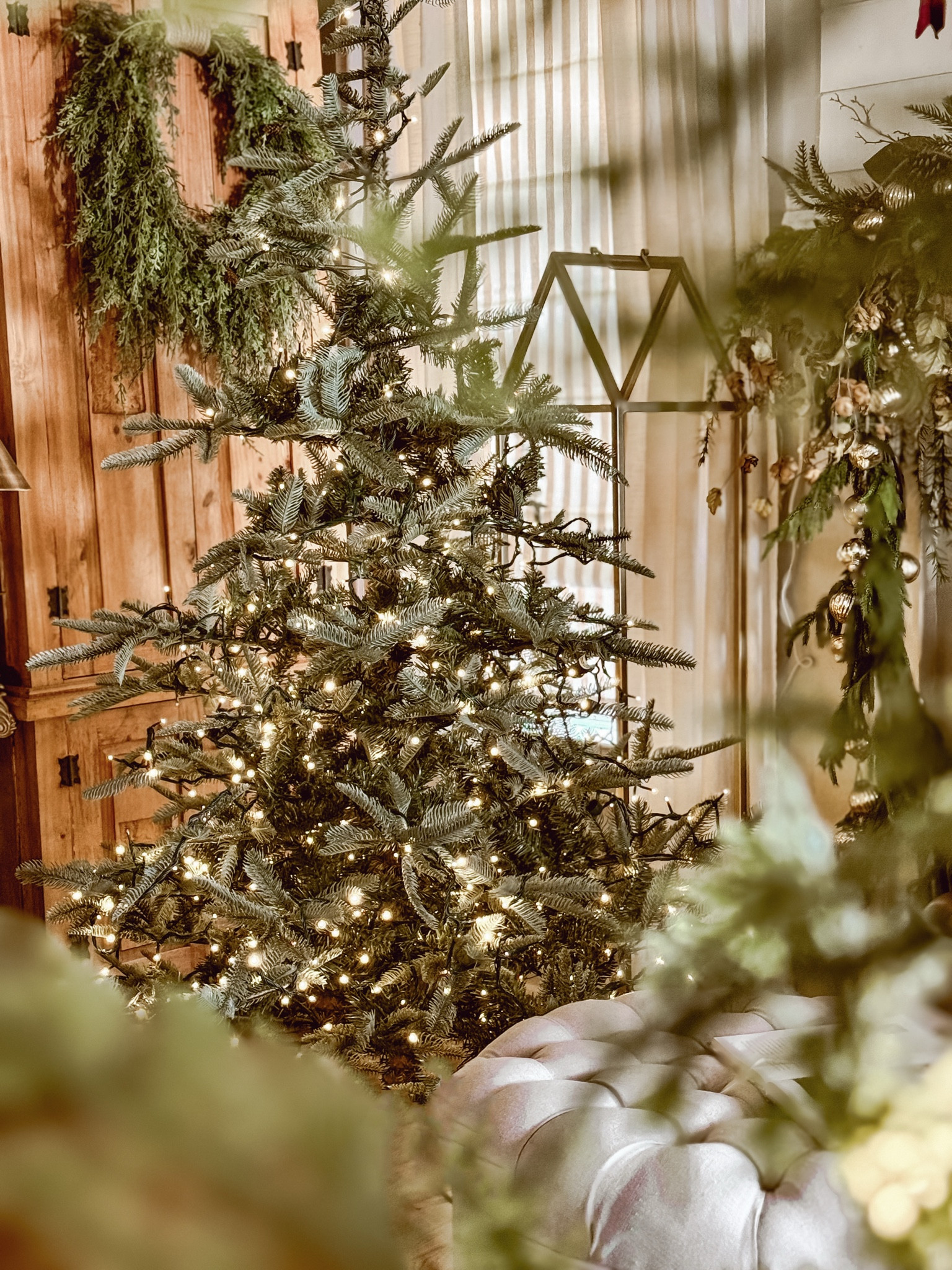 There’s something so special about an unlit Christmas tree, especially the ones from my fave… @kingofchristmas ✨ I love how it gives me the freedom to choose the lights each year—whether I want a soft, cozy white glow or a playful vintage vibe with colorful bulbs. It’s also more budget-friendly since I don’t have to worry about replacing a whole tree if the lights stop working. Instead, I can just swap out the string lights! Plus, it’s a dream for DIY lovers like me… letting me layer lights and create a unique, twinkling look each season. Who else loves an unlit tree for that extra bit of Christmas magic? 🎄❤️ 

#LTKCyberWeek #LTKHoliday #LTKHome