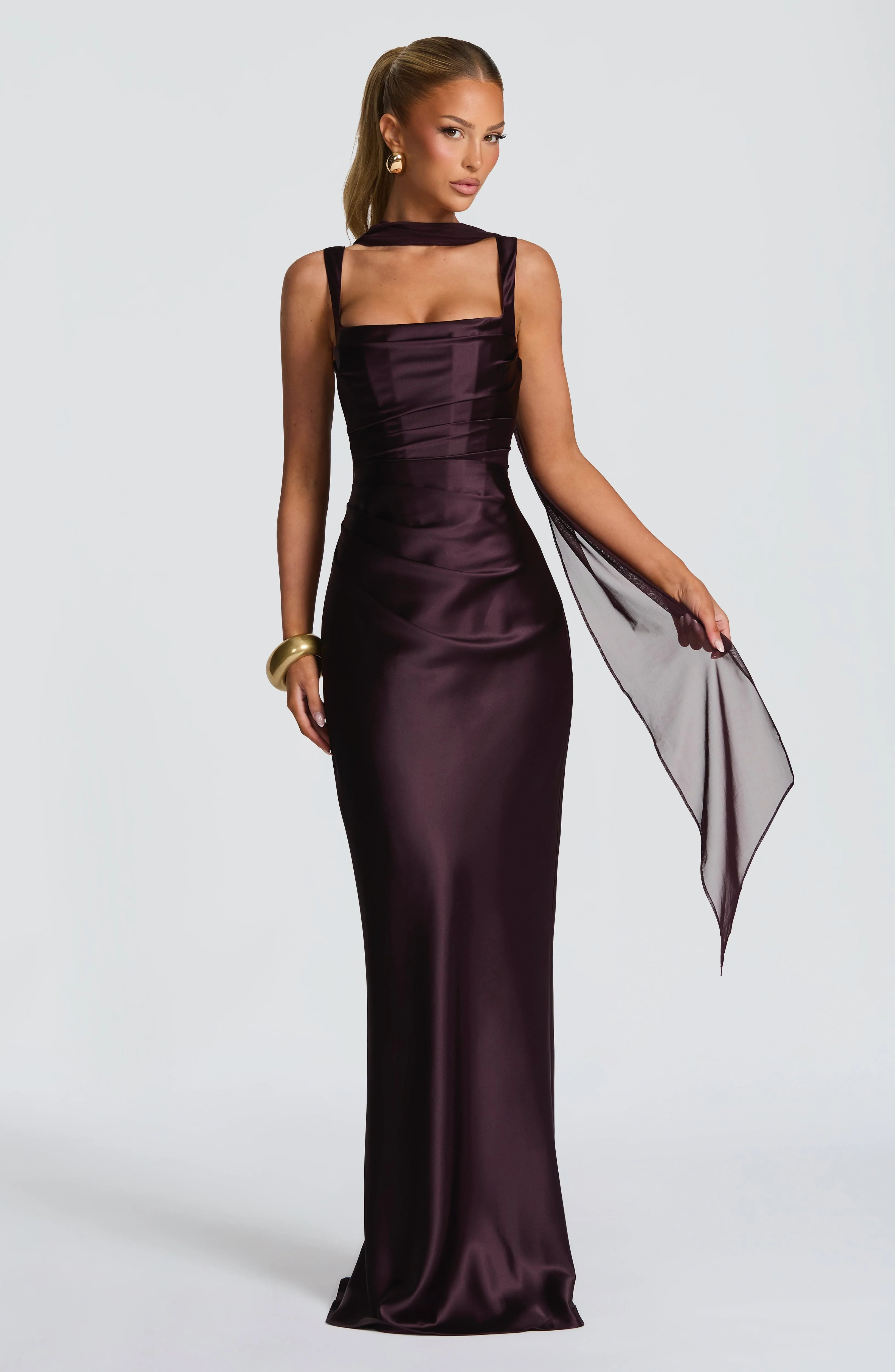 Calanthe Maxi Dress - Plum | Babyboo (global)