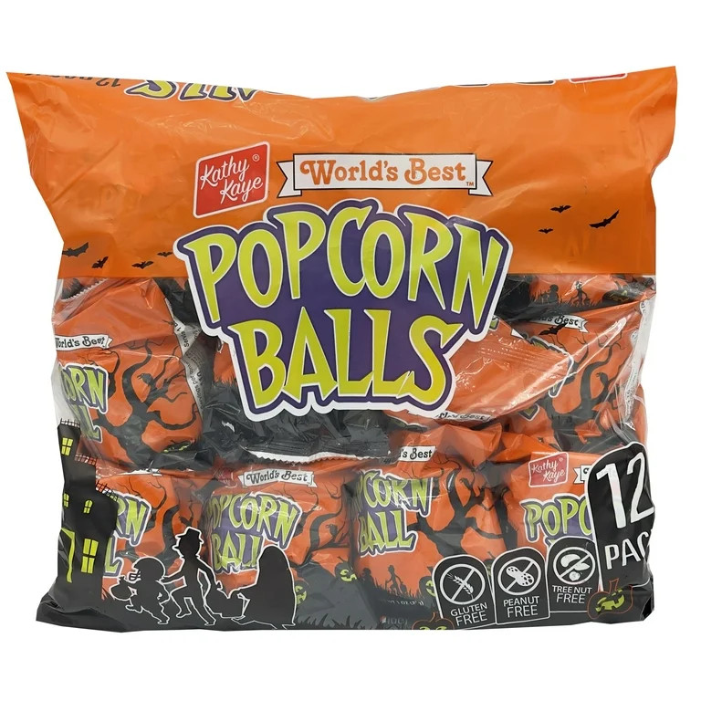 Kathy Kaye's Halloween Sweet & Salty Popcorn Balls, 12 Count.  Gluten Free, Peanut and Tree-Nut F... | Walmart (US)