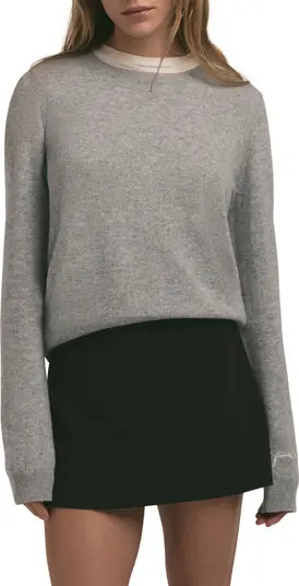 Favorite Daughter Cashmere Crewneck Sweater in Black at Nordstrom, Size Large | Nordstrom