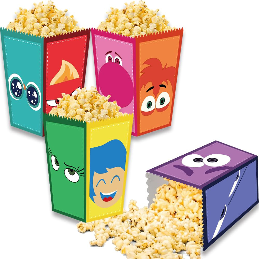 24pcs Cute cartoon Party Popcorn Boxes ,Cartoon Popcorn Treat Boxes Dessert Cookie Trays for Birt... | Amazon (US)