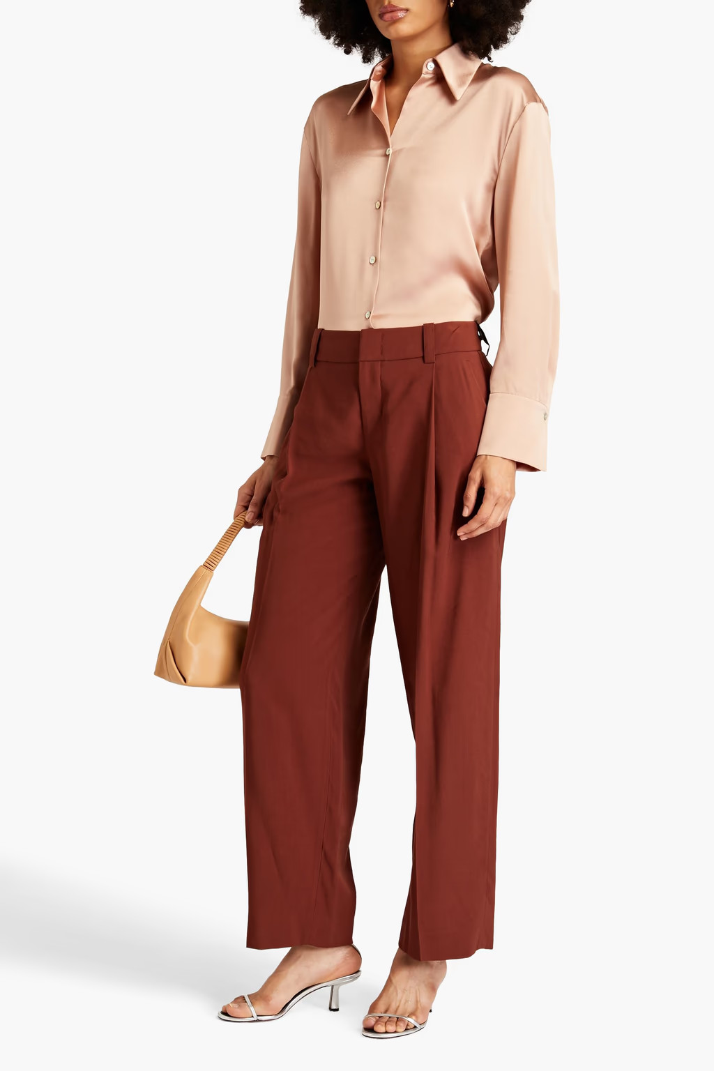 Silk-satin shirt | The Outnet (US and CA)
