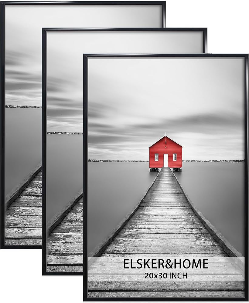 ELSKER&HOME 20x30 Frame 3 Pack, Black 20x30 Poster/Picture Frame for Horizontal or Vertical Wall ... | Amazon (US)