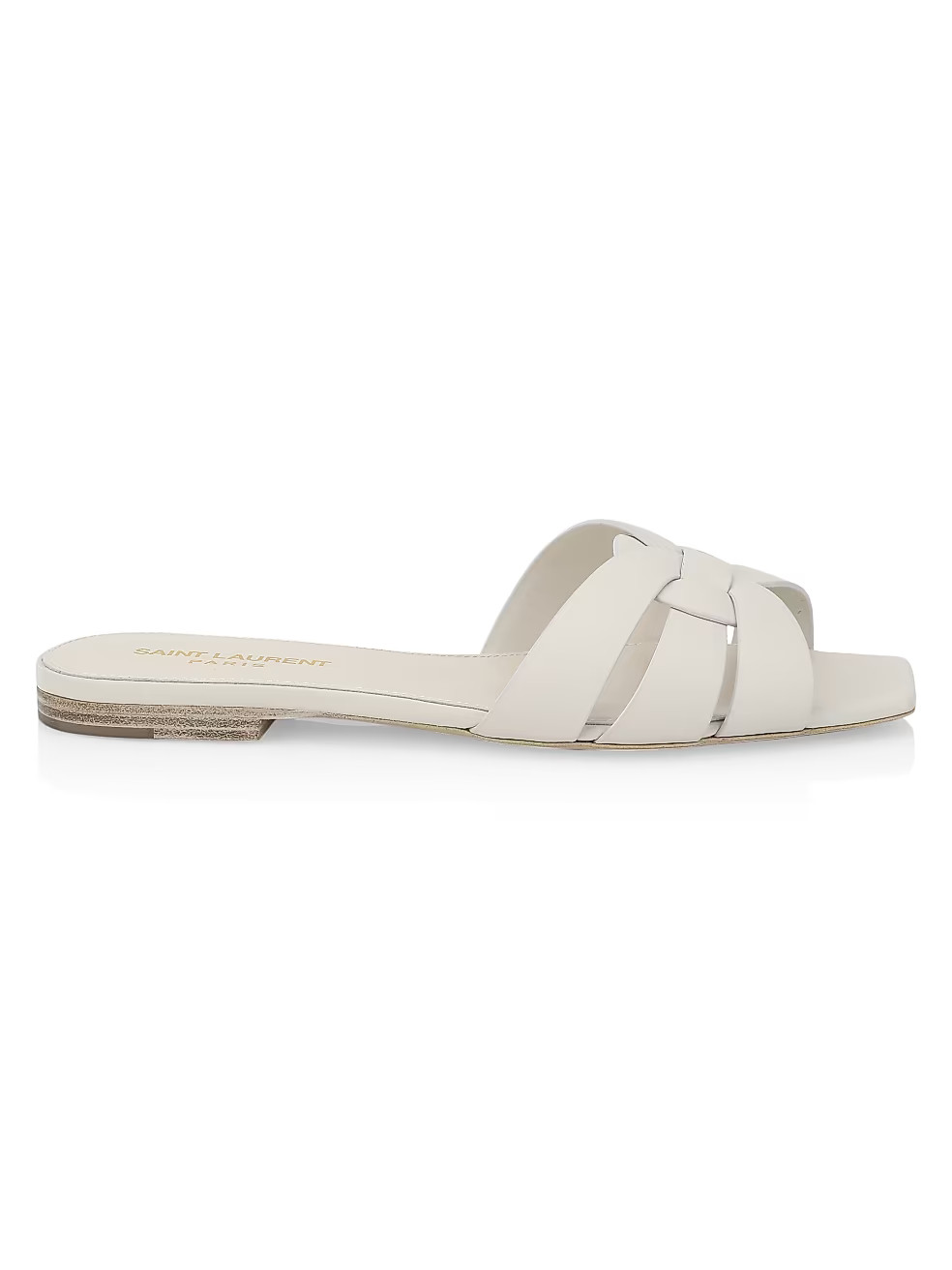 Saint Laurent Tribute Leather Slides | Saks Fifth Avenue