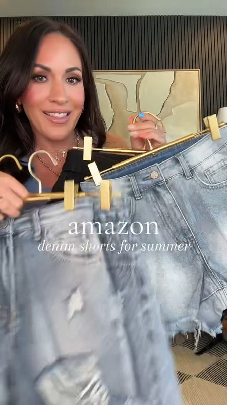 Favorite denim shorts from amazon!

Wearing a small in all 4 pairs. 
I’m 5’2, 135 lbs, 34 DD, 25 in waist. 

All 4 will be saved in my storefront under April Finds.

#petitefashion #fashionover40 #fashioninspo #summerfashion