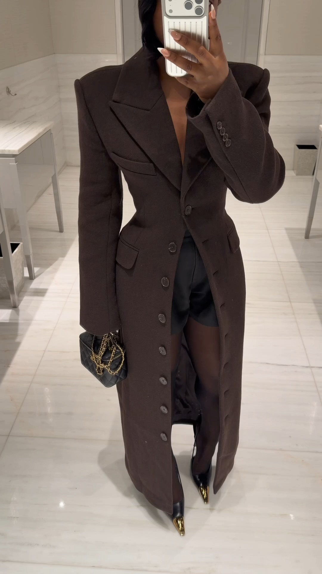 Brown winter coat 
Wearing size XS

#LTKwinter #LTKstyletip