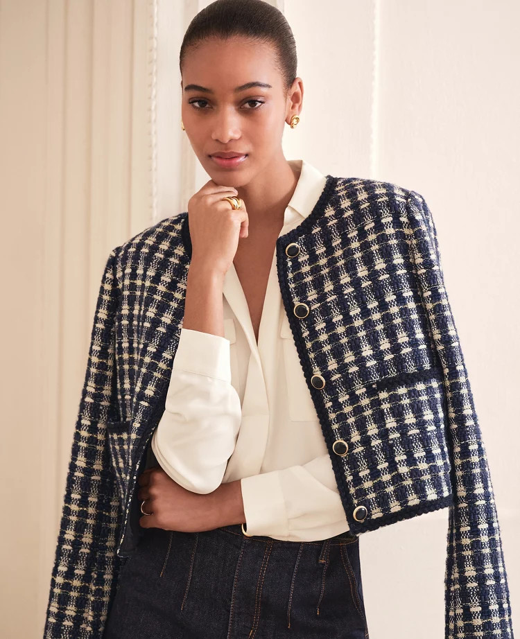 Tweed Patch Pocket Jacket | Ann Taylor