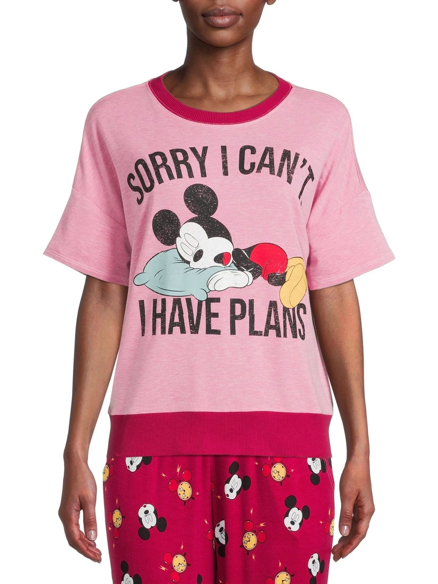 Disney Women’s Mickey Short Sleeve Sleep T-shirt | Walmart (US)