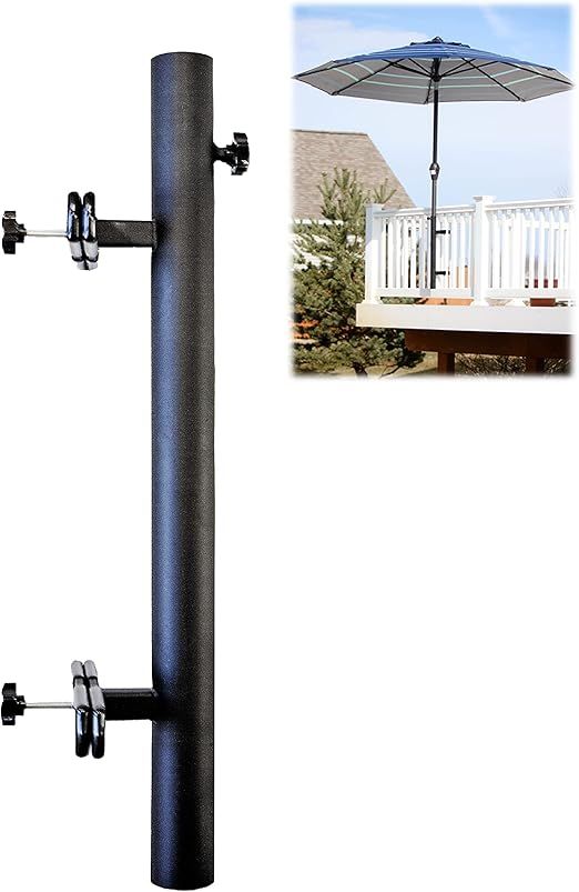 Patio Umbrella Holder | Outdoor Umbrella Base and Mount | Attaches to Railing Maximizing Patio Sp... | Amazon (US)
