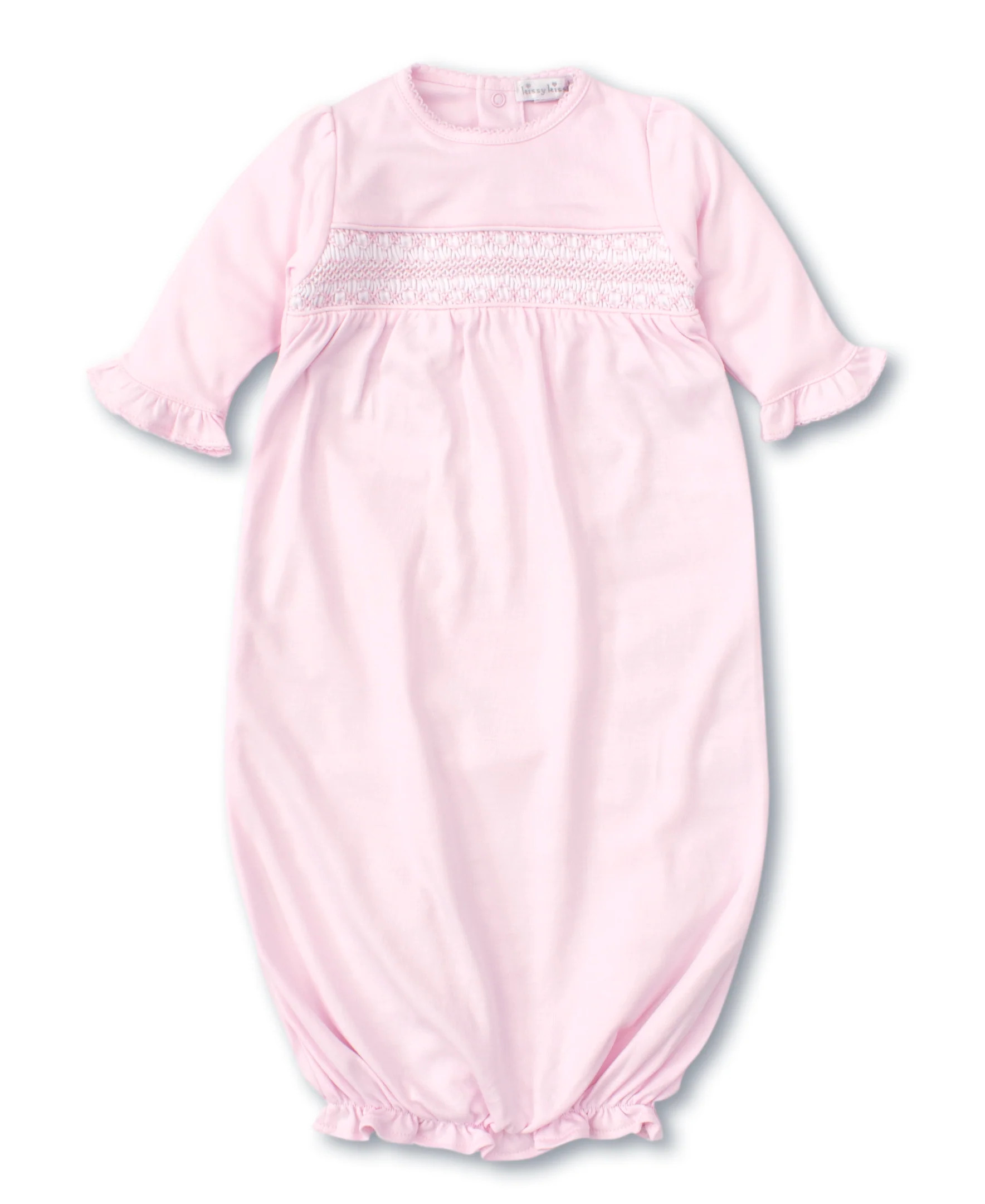 Hand Smocked CLB Charmed Pink Sack Gown | Kissy Kissy