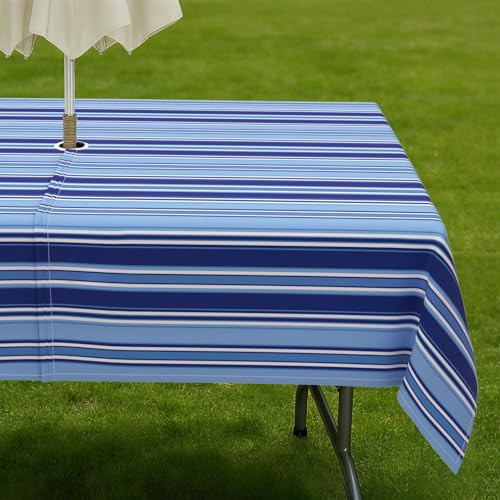 ysnifeiw Outdoor Tablecloth with Umbrella Hole Elegant Zipper Patio Table Cloth for Outdoor Patio Garden Yard Decor | Amazon (US)